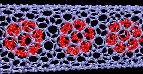 Anisotropic packing of C70 molecules inside carbon nanotubes