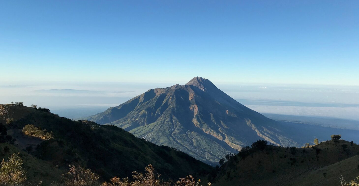 De Indonesische vulkaan Merapi, 2019