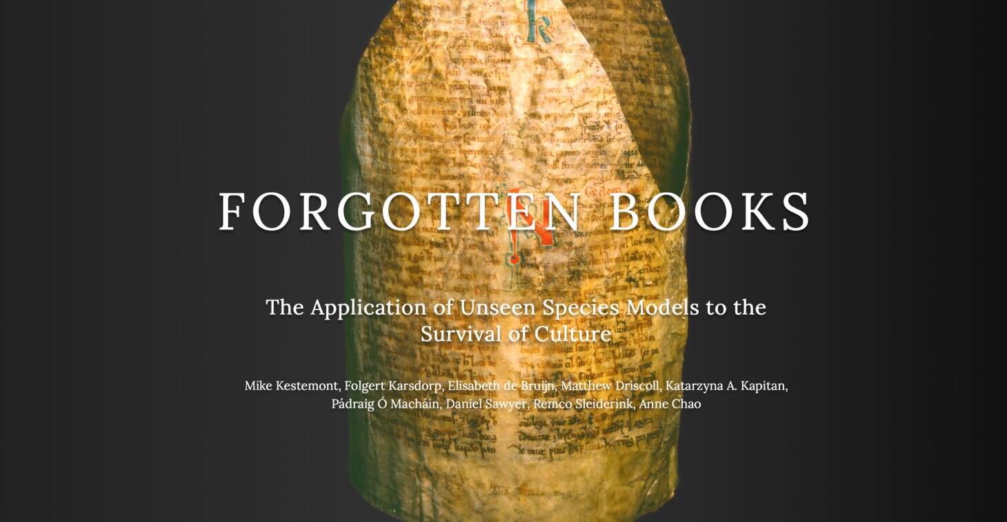 Forgotten Books - Interdisciplinary Science publication by Mike Kestemont and colleagues