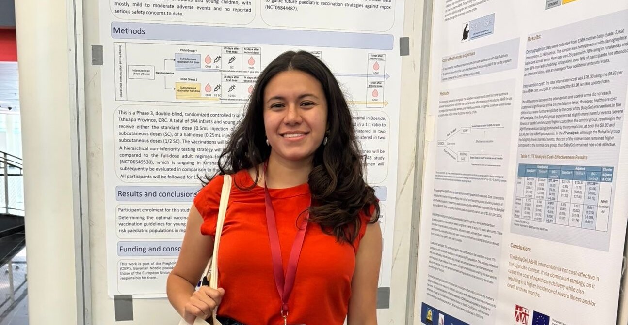 Dr Paulina Morales Ruiz presented the PregInPoxVac project in a session about mpox.