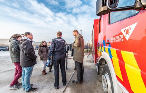 Studenten van de opleiding veiligheidswetenschappen aan UAntwerpen op excursie