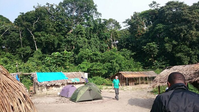 Camping in the village where the ebola infection started.