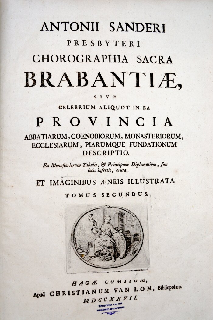 Sanderus - Chorographia sacra Brabantiae, 1726