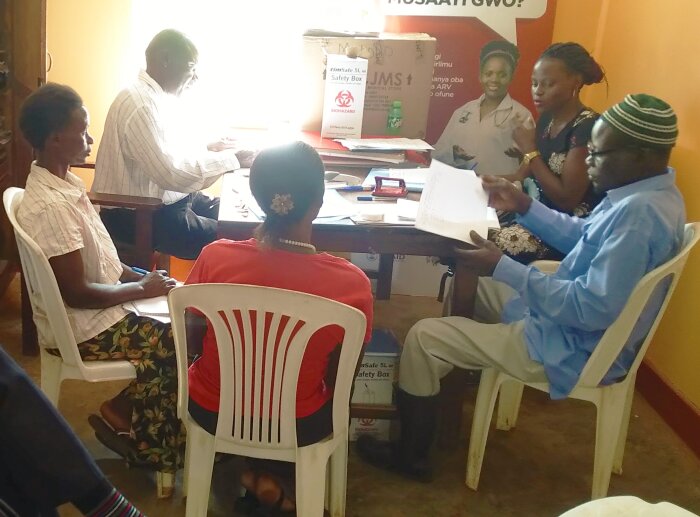 community health workers during training