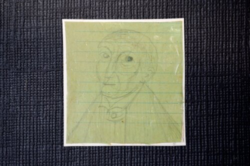 De Boeck - Tekening met groen doorschijnend papier, 19--