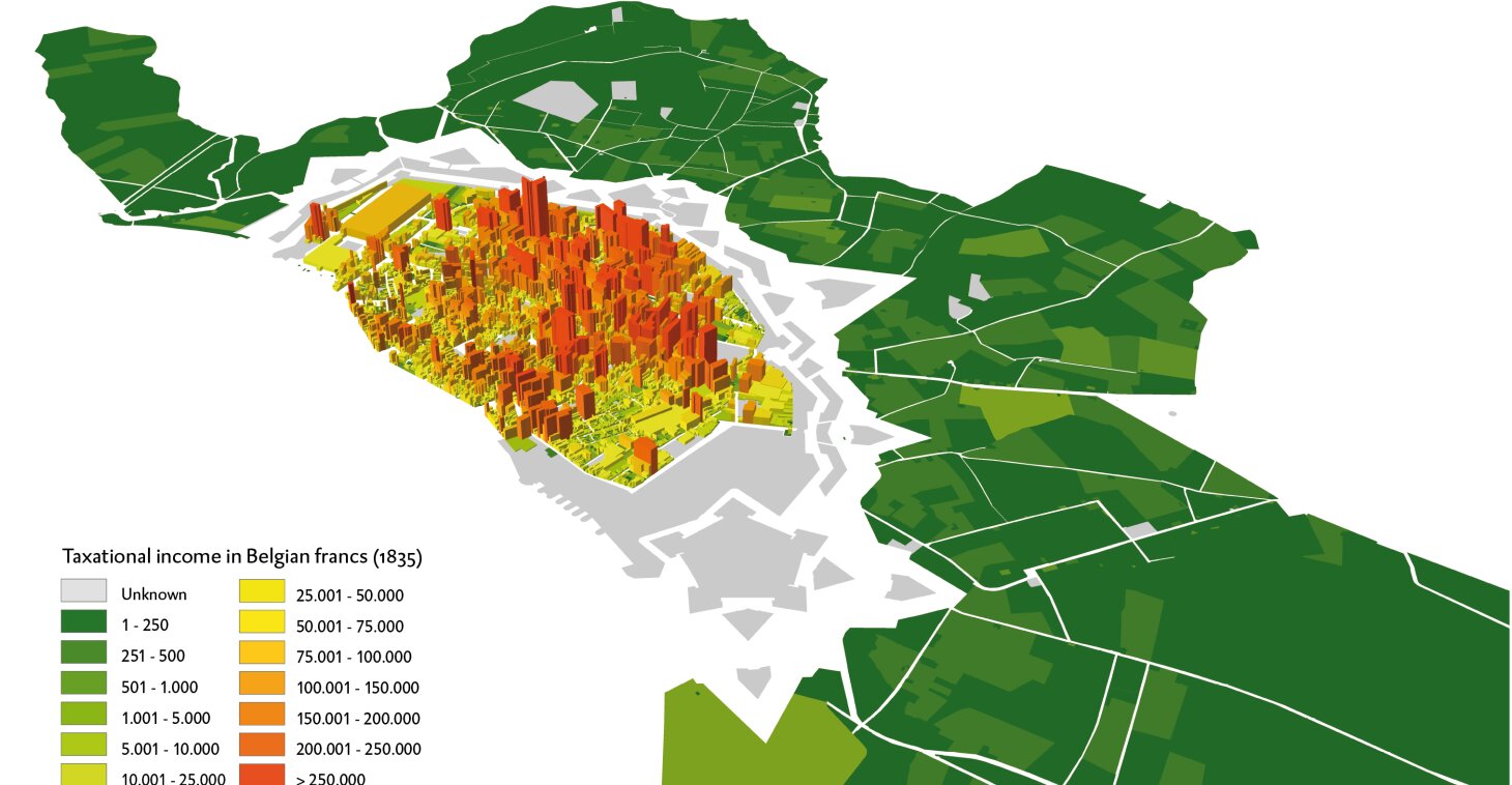 Chapter 19 - Map showing taxable income for the inner city