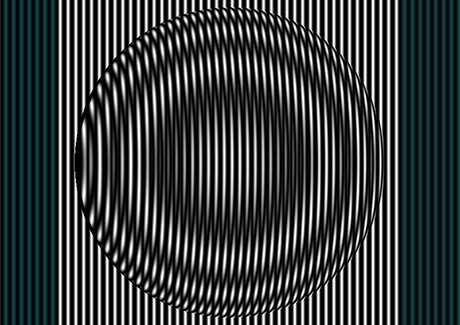 Moiré projection on a ball