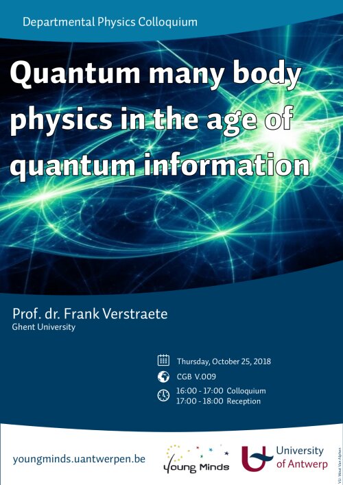 Quantum many body physics in the age of quantum information - poster