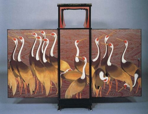 Matsuda Gonroku, Hōrai no Tana (Cabinet with Horai (Mount Penglai) design), Ishikawa Prefectural Museum.