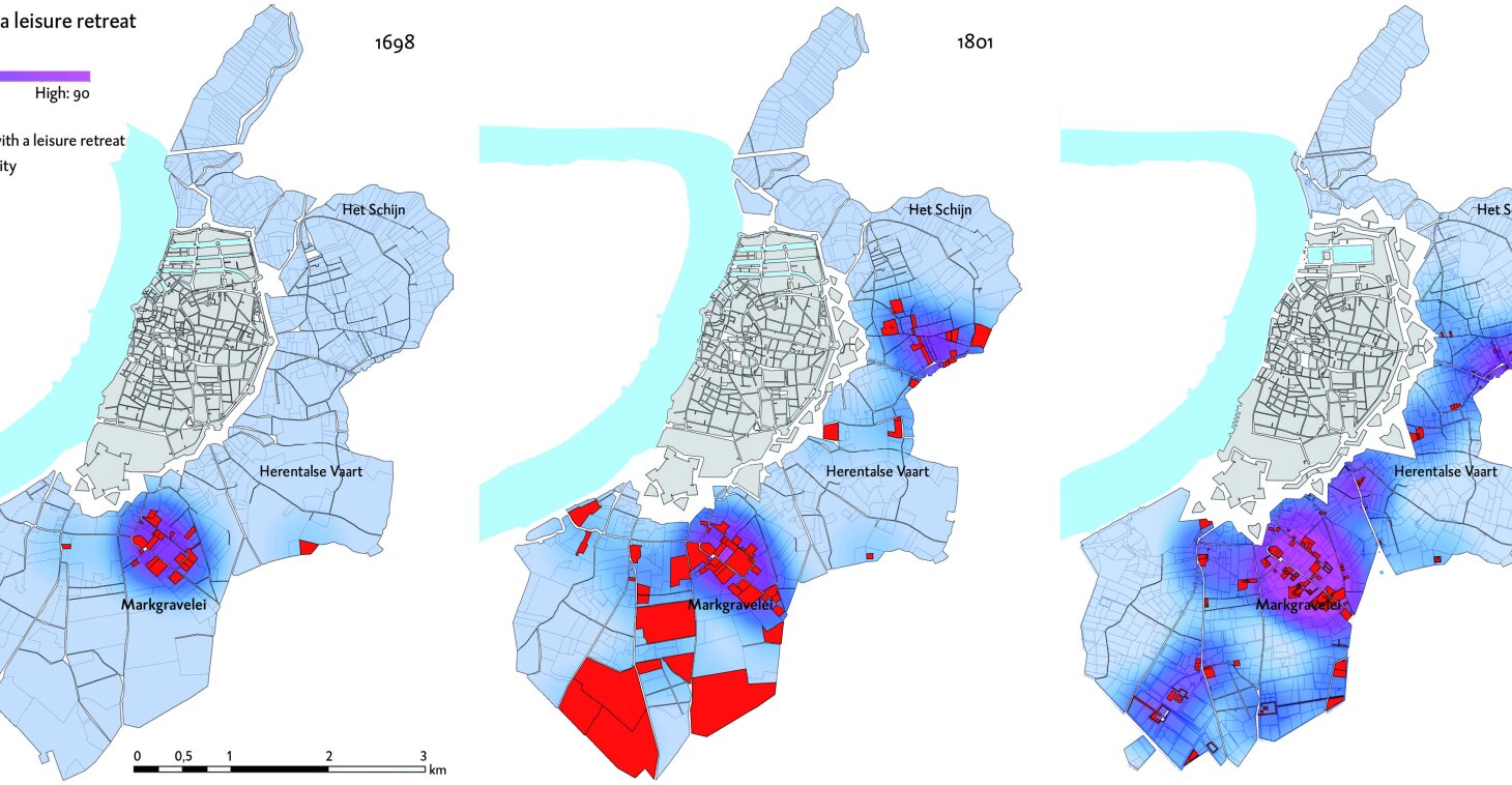 Chapter 15 - Reconstruction maps of rural retreats in 1698, 1801 and 1830