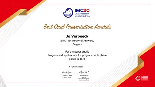 Jo Verbeeck_Best oral presentation 20233