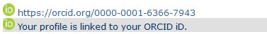ORCID connected