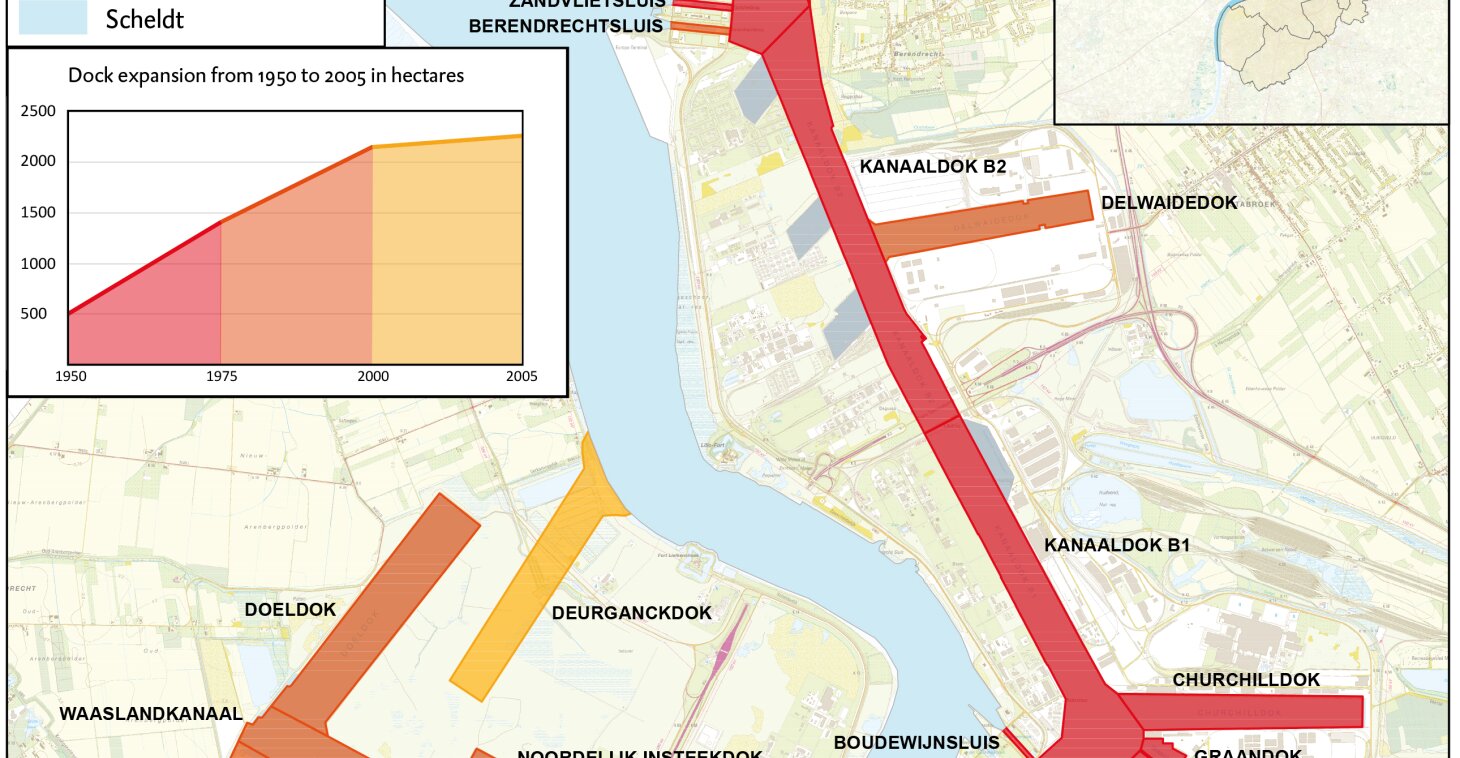 Chapter 34 - expansion of the port’s docks northwards on both sides of the Scheldt between 1950 and 2000