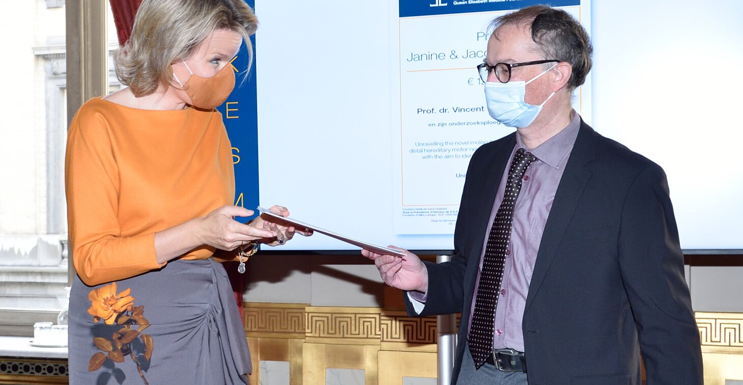 Prof. Vincent Timmerman receives award from the Queen Elisabeth Medical Foundation for Neurosciences