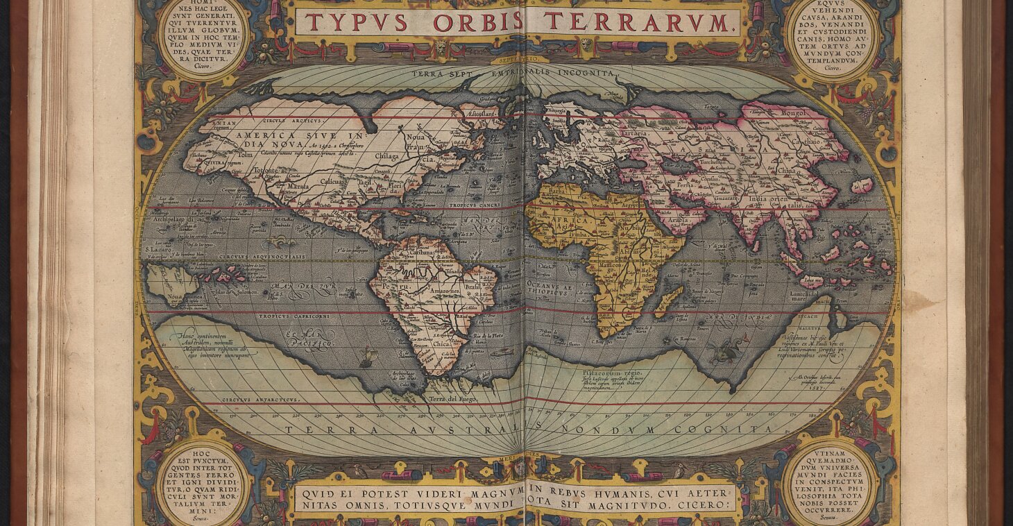 Wereldkaart in Theatrum orbis terrarum (1601) - Oude drukken, MAG-P 15.101