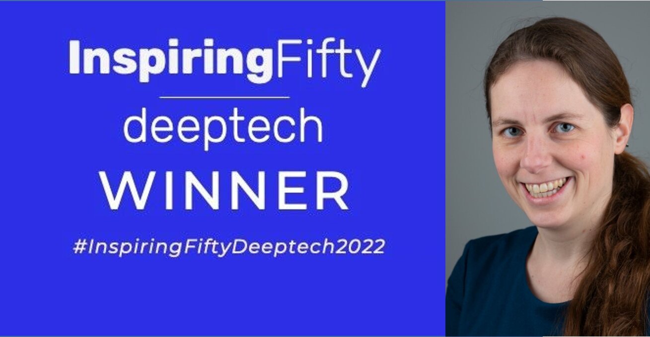 Prof. Rose Bruffaerts wins an Inspiring Fifty Deep Tech Benelux+ award.