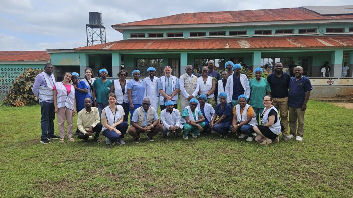 Mother and child participating in the trial